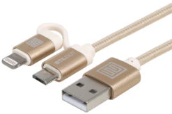 StilGut - 2-in-1-Ladekabel Mit Lightning & Micro-USB (Apple MFi Zertifiziert) -Outlet STILGUT Store 2 in 1 ladekabel mit lightning micro usb apple mfi zertifiziert gold 01582eeea7d0c13 1