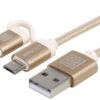 StilGut - 2-in-1-Ladekabel Mit Lightning & Micro-USB (Apple MFi Zertifiziert)