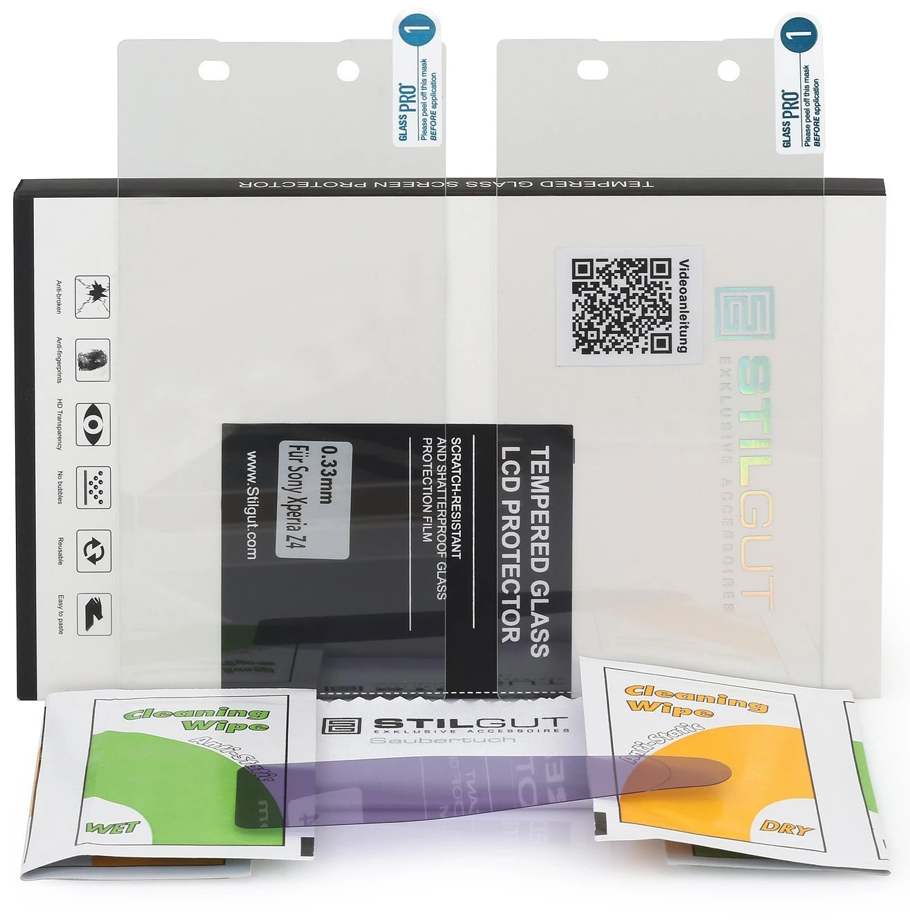 StilGut - Panzerglasfolie Für Xperia Z3+ (2er-Pack) 5 StilGut - Panzerglasfolie Für Xperia Z3+ (2er-Pack) – Bild 5