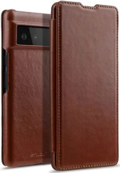StilGut - Google Pixel 6 Case Book Type -Outlet STILGUT Store Google Pixel 6 Book Case Leather Brown 1