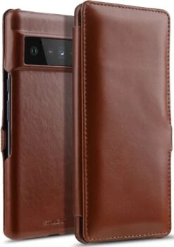 StilGut - Google Pixel 6 Pro Tasche Book Type Mit Clip -Outlet STILGUT Store Google Pixel 6 Pro Folio Case clip Leather Brown 1