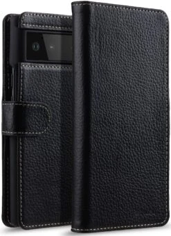 StilGut - Google Pixel 6 Flip Cover Talis Mit Kartenfach -Outlet STILGUT Store Google Pixel 6 Wallet Case Leather Black Shop 1 1