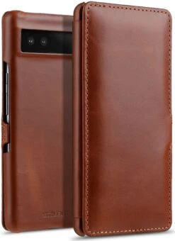 StilGut - Google Pixel 6a Tasche Book Type Mit Clip -Outlet STILGUT Store Google Pixel 6a Book Case clip Cognac Shop 1