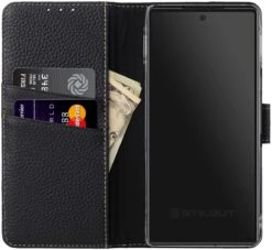 StilGut - Google Pixel 7 Flip Cover Talis Mit Kartenfach -Outlet STILGUT Store Google Pixel 7 Wallet Case leather black shop 4