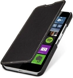 StilGut - Handyhülle Für Lumia 640 "Book Type" Ohne Clip (Orange/Blau) -Outlet STILGUT Store Microsoft lumia640v2 dj2 schwarz 01