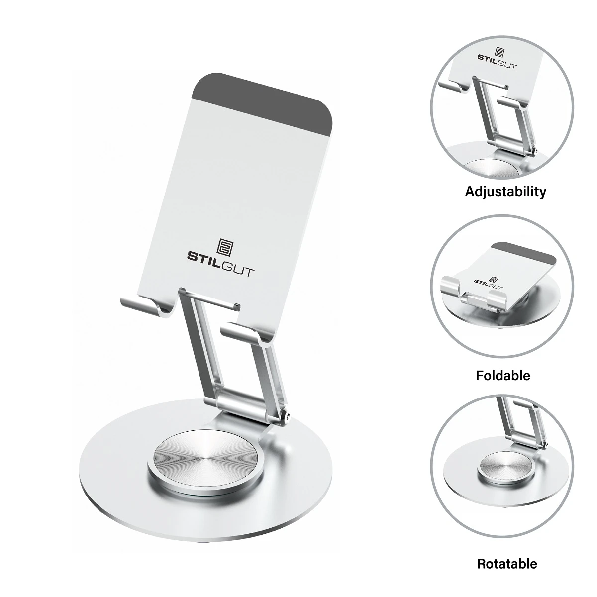 StilGut - Verstellbarer Handy Ständer Round 2 StilGut - Verstellbarer Handy Ständer Round – Bild 2