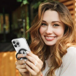 StilGut - Magnetischer Handy Ringhalter Für IPhone -Outlet STILGUT Store SGZHP01 Fingerhalter Ring Schwarz 5