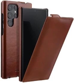 StilGut - Samsung Galaxy S22 Ultra Hülle UltraSlim -Outlet STILGUT Store Samsung Galaxy S22 Ultra Flip Case Brown Shop 1
