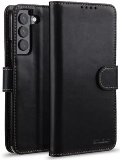StilGut - Samsung Galaxy S22 Flip Cover Talis Mit Kartenfach -Outlet STILGUT Store Samsung Galaxy S22 Wallet Case Black Nappa Shop 1