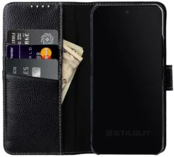 StilGut - Samsung Galaxy S22 Flip Cover Talis Mit Kartenfach -Outlet STILGUT Store Samsung Galaxy S22 plus Wallet Case Black Shop 4