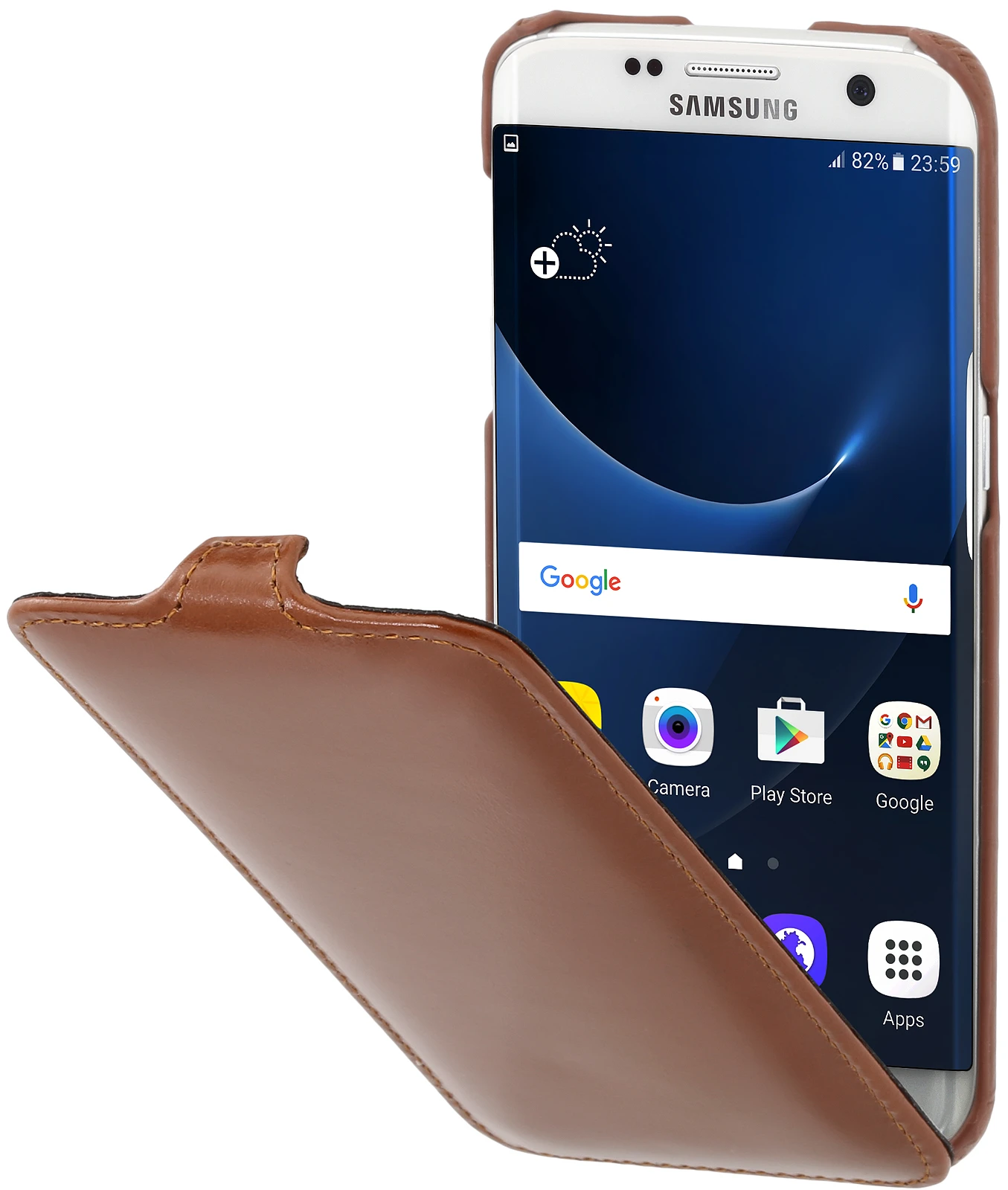 StilGut - Samsung Galaxy S7 Edge Hülle UltraSlim Aus Leder 1 StilGut - Samsung Galaxy S7 Edge Hülle UltraSlim Aus Leder