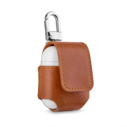 StilGut - AirPods Case Aus Leder Mit Karabiner -Outlet STILGUT Store airpods case aus leder mit karabiner cognac 01 1