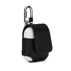 StilGut - AirPods Case Aus Leder Mit Karabiner -Outlet STILGUT Store airpods case aus leder mit karabiner schwarz nappa 01