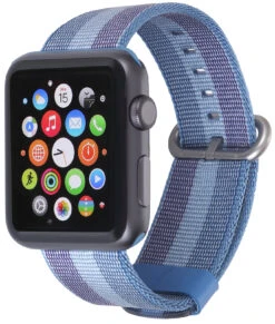 StilGut - Apple Watch 42 Mm Nylon Armband -Outlet STILGUT Store apple watch 42 mm nylon armband blau gestreift 01