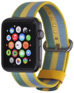 StilGut - Apple Watch 42 Mm Nylon Armband -Outlet STILGUT Store apple watch 42 mm nylon armband gelb blau 01