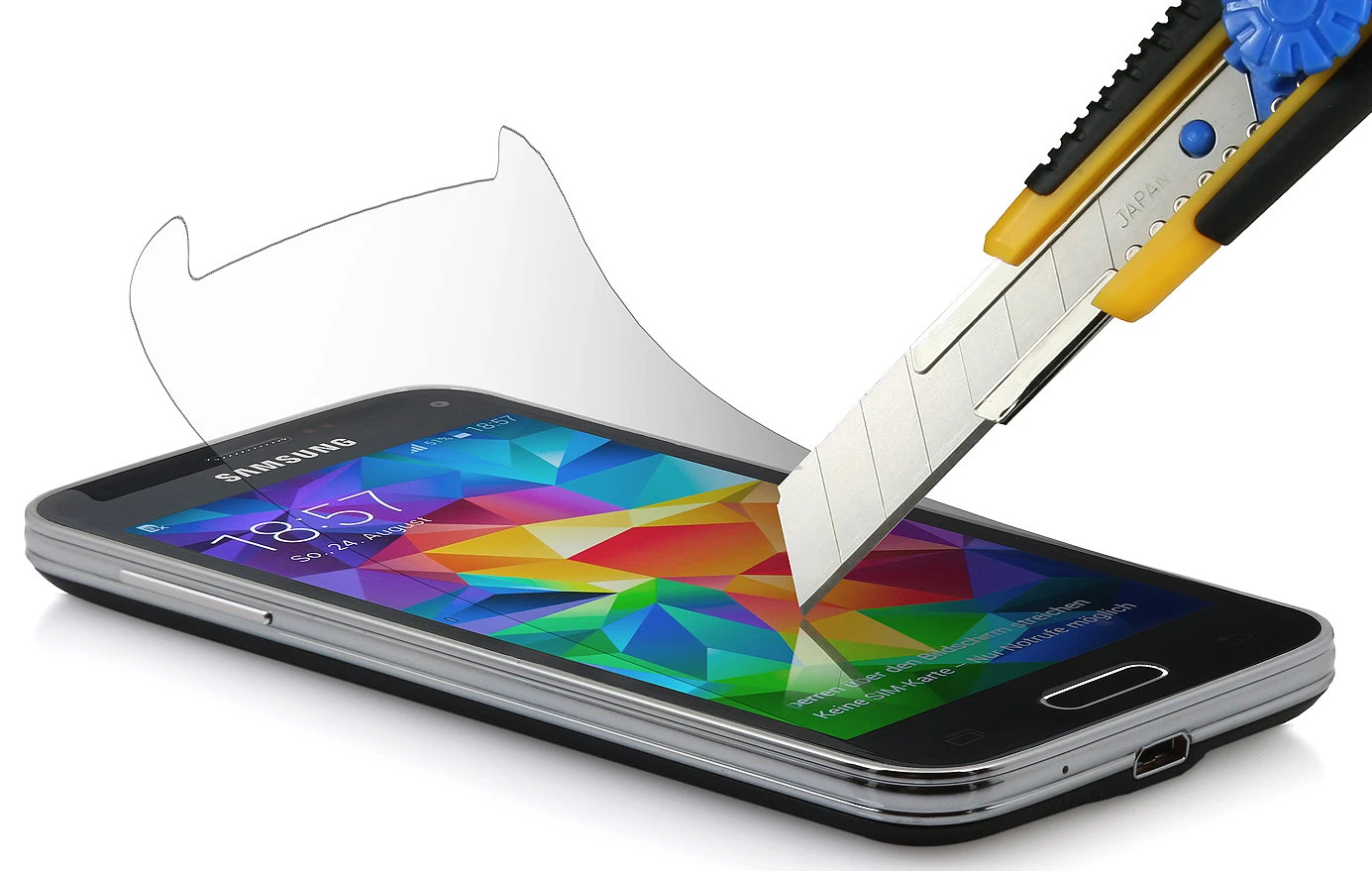 StilGut - Displayschutzfolie Panzerglas Für Galaxy S5 Mini (2er-Pack) 2 StilGut - Displayschutzfolie Panzerglas Für Galaxy S5 Mini (2er-Pack) – Bild 2