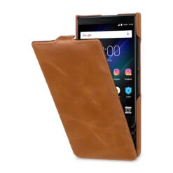 StilGut - BlackBerry KEY2 LE Hülle UltraSlim -Outlet STILGUT Store blackberry key2 le huelle ultraslim cognac td 01