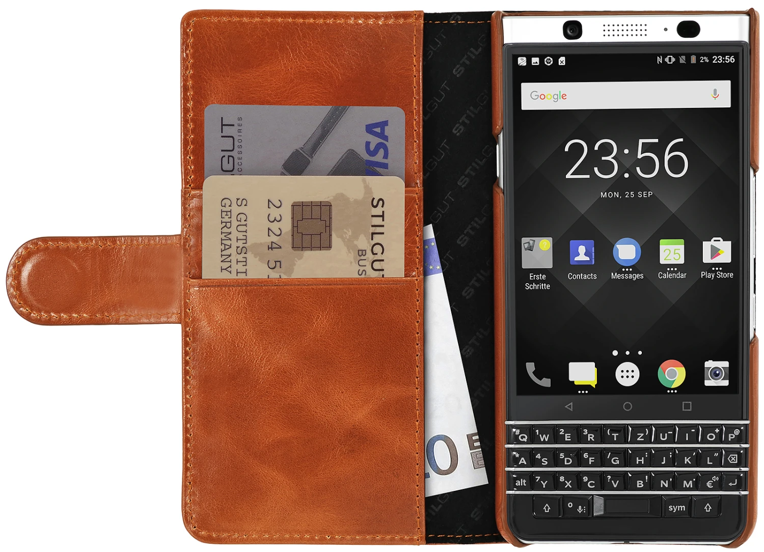 StilGut - BlackBerry KEYone Hülle Talis Mit Kreditkartenfach 10 StilGut - BlackBerry KEYone Hülle Talis Mit Kreditkartenfach – Bild 10