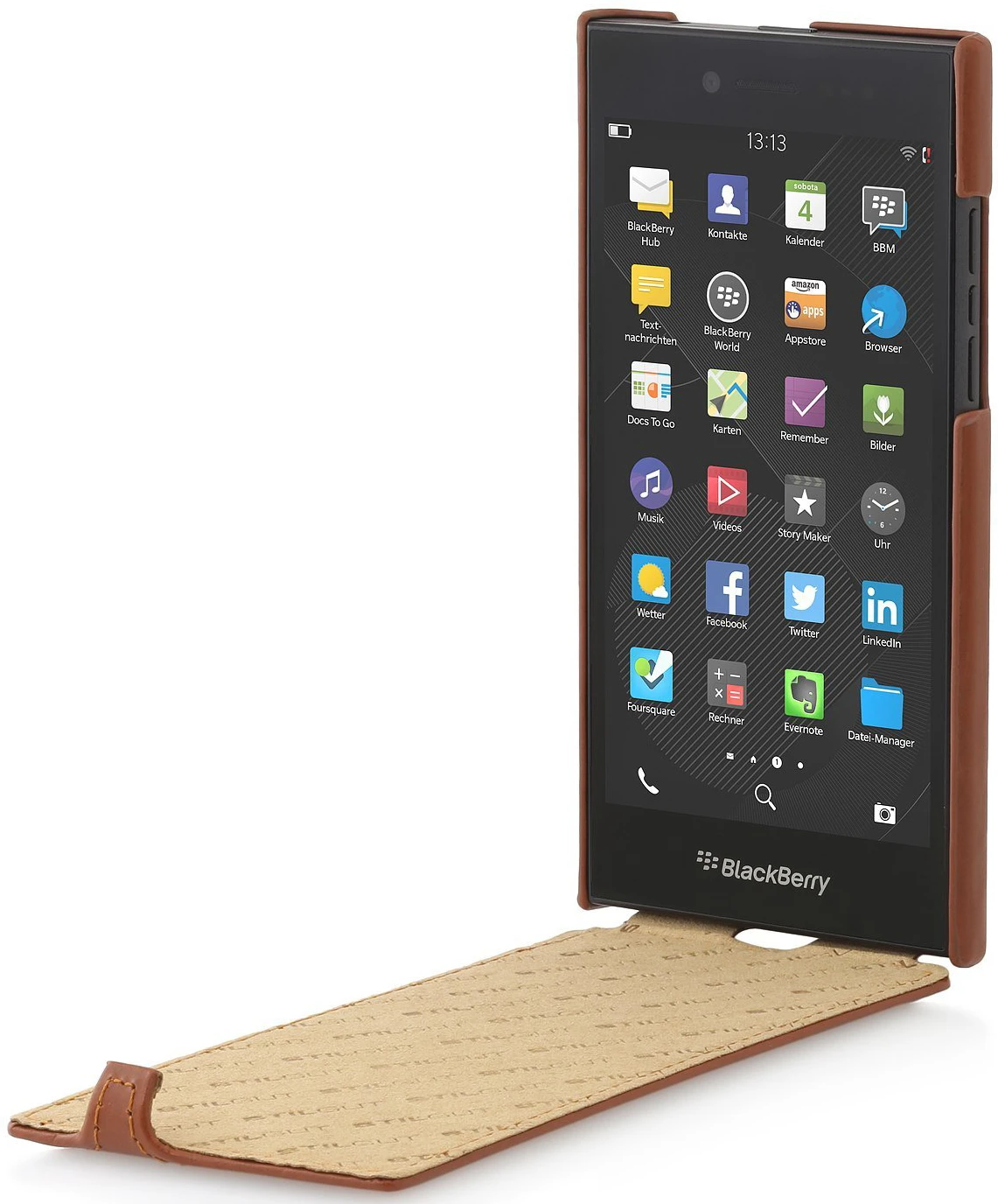 StilGut - Handyhülle Für BlackBerry Leap "UltraSlim" Aus Leder 2 StilGut - Handyhülle Für BlackBerry Leap "UltraSlim" Aus Leder – Bild 2