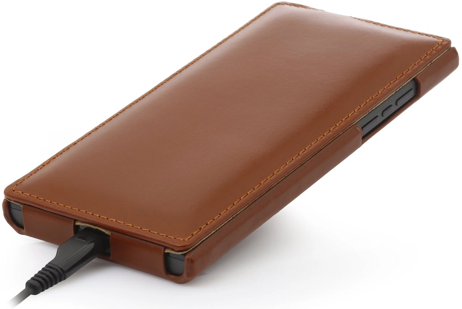 StilGut - Handyhülle Für BlackBerry Leap "UltraSlim" Aus Leder 3 StilGut - Handyhülle Für BlackBerry Leap "UltraSlim" Aus Leder – Bild 3