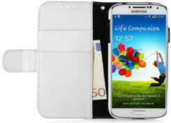 StilGut - Ledertasche "Talis" Für Samsung Galaxy S4 I9500 & I9505 -Outlet STILGUT Store booktype tasche galaxy s4 weiss 01