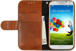 StilGut - Ledertasche "Talis" Für Samsung Galaxy S4 I9500 & I9505 -Outlet STILGUT Store booktype tasche samsung galaxy s4 cognac 01
