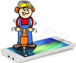 StilGut - Displayschutzfolie Panzerglas Für Galaxy A3 (2er-Pack) -Outlet STILGUT Store displayschutzfolie galaxy a3 03