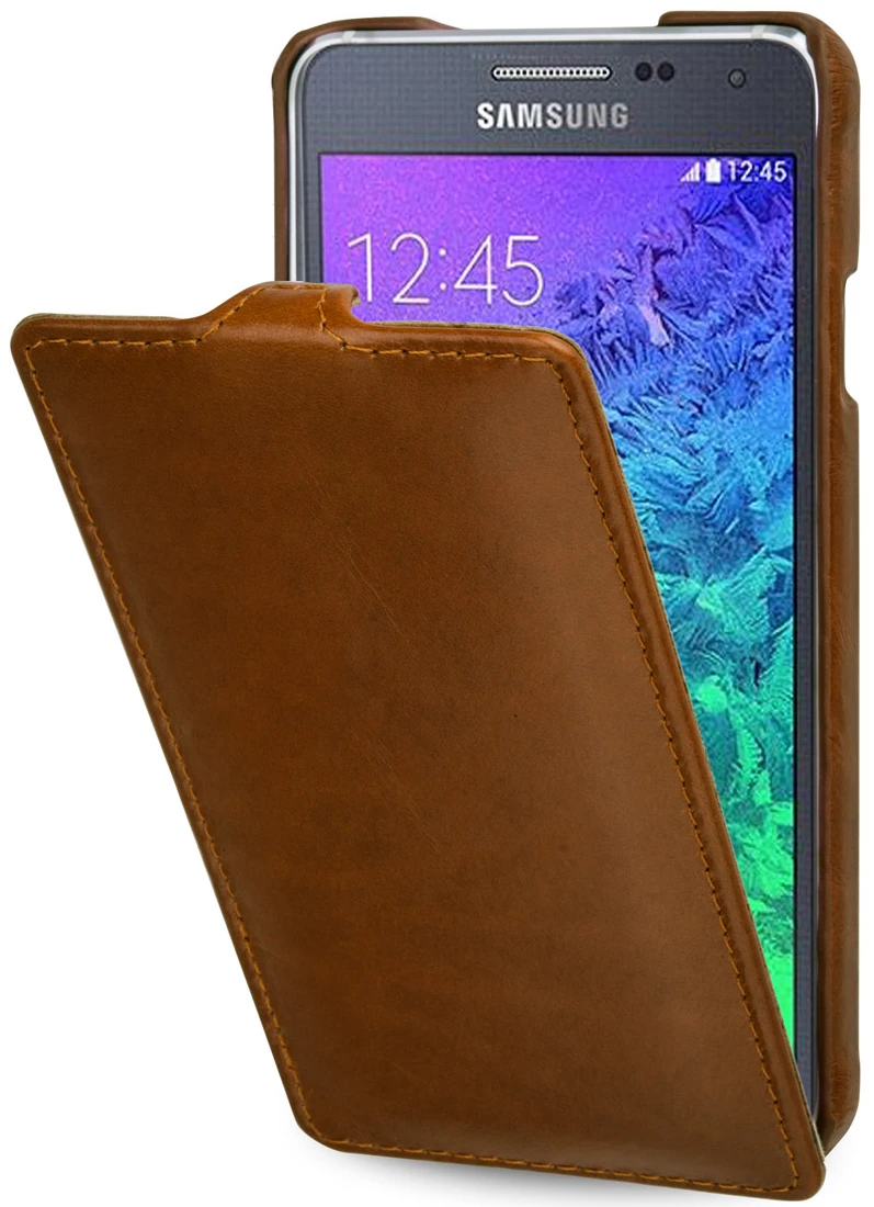 StilGut - Handyhülle Für Samsung Galaxy Alpha "UltraSlim" Aus Leder 7 StilGut - Handyhülle Für Samsung Galaxy Alpha "UltraSlim" Aus Leder – Bild 7