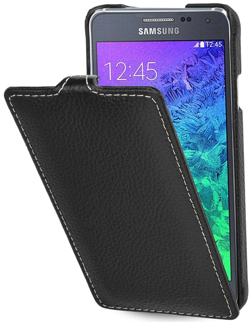 StilGut - Handyhülle Für Samsung Galaxy Alpha "UltraSlim" Aus Leder 6 StilGut - Handyhülle Für Samsung Galaxy Alpha "UltraSlim" Aus Leder – Bild 6