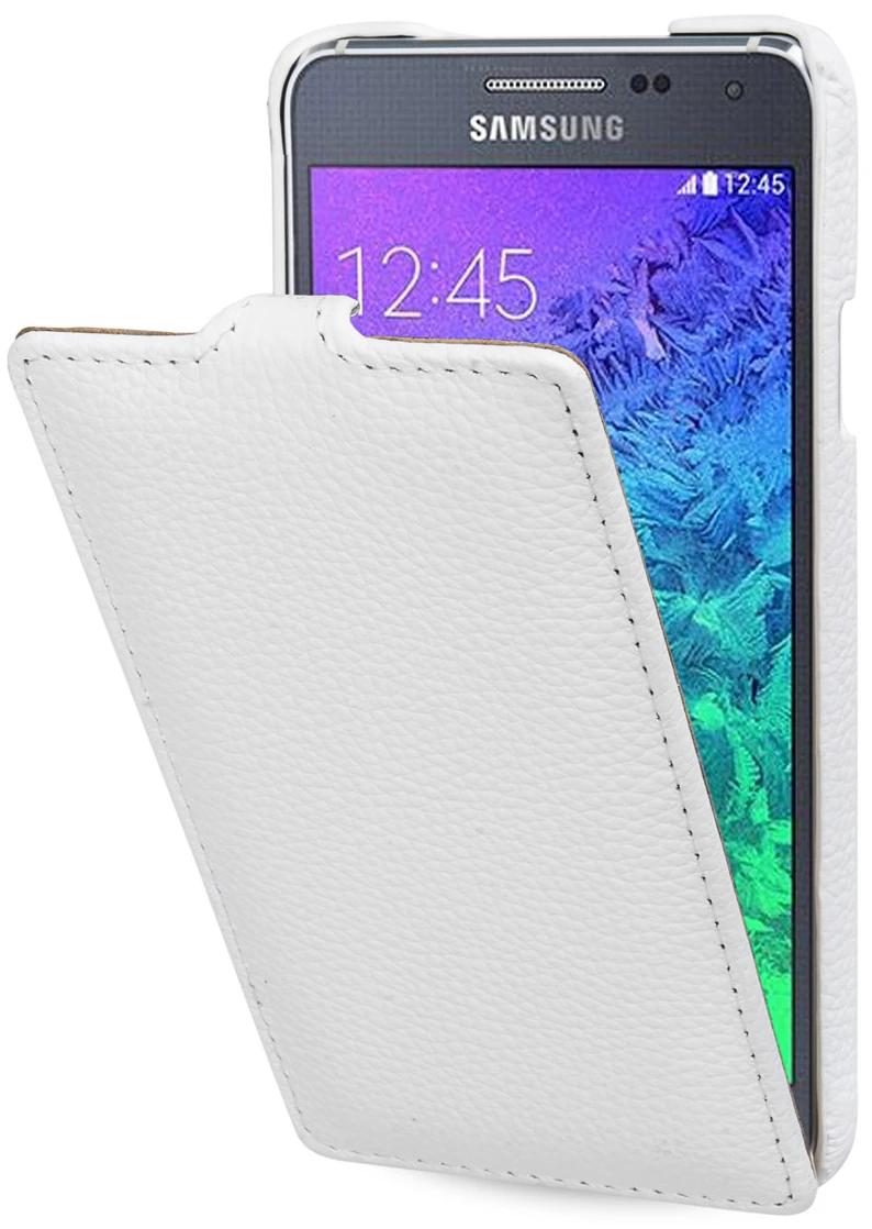 StilGut - Handyhülle Für Samsung Galaxy Alpha "UltraSlim" Aus Leder 1 StilGut - Handyhülle Für Samsung Galaxy Alpha "UltraSlim" Aus Leder