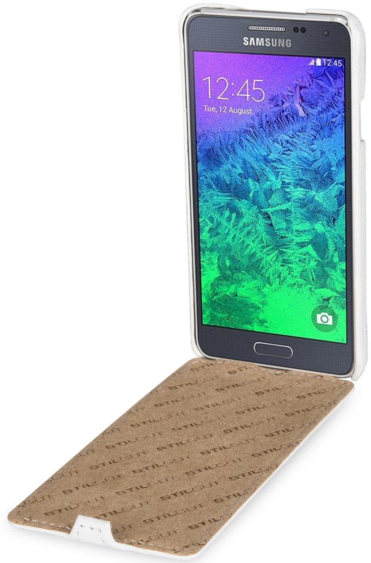 StilGut - Handyhülle Für Samsung Galaxy Alpha "UltraSlim" Aus Leder 2 StilGut - Handyhülle Für Samsung Galaxy Alpha "UltraSlim" Aus Leder – Bild 2