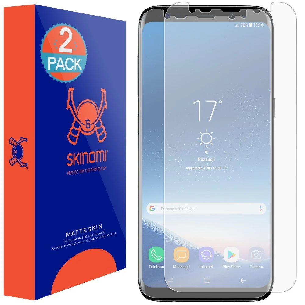 Skinomi - Displayschutzfolie Samsung Galaxy S8+ MatteSkin Edge To Edge (2er Pack) 1 Skinomi - Displayschutzfolie Samsung Galaxy S8+ MatteSkin Edge To Edge (2er Pack)