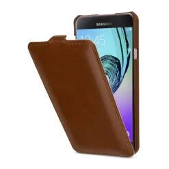 StilGut - Samsung Galaxy A7 (2016) Hülle UltraSlim Aus Leder -Outlet STILGUT Store galaxy a7 2016 handyhuelle ultraslim cogn 01 1