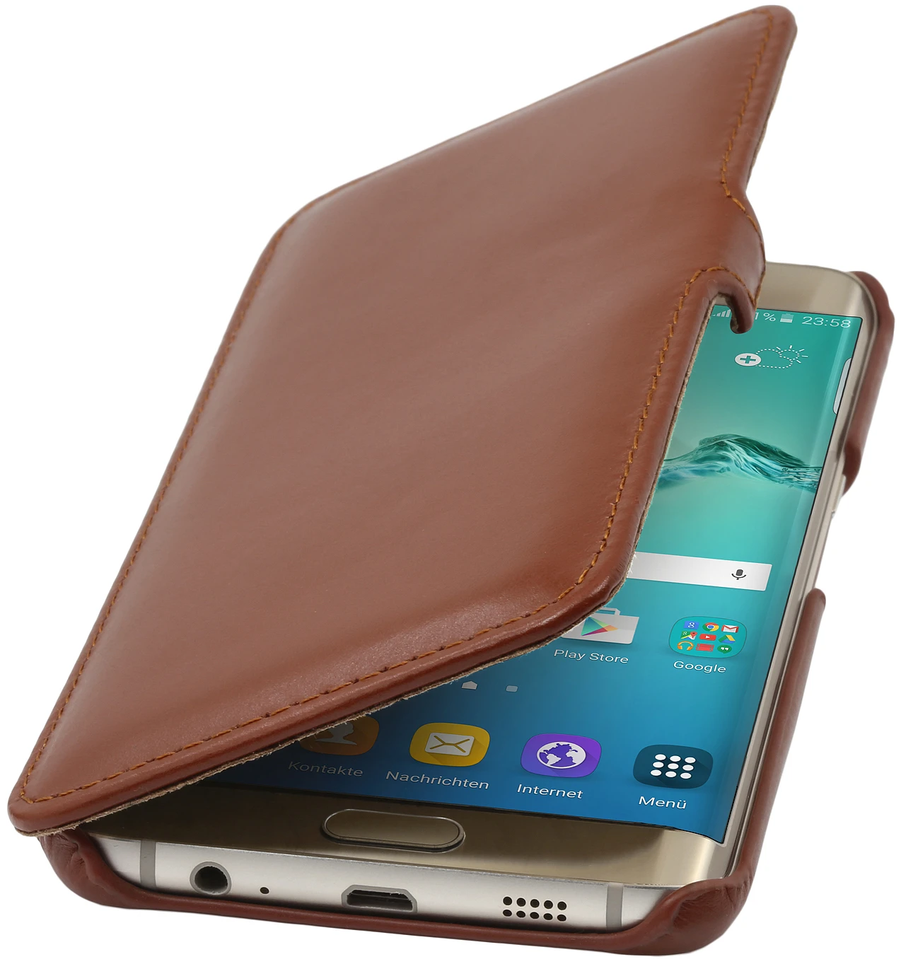 StilGut - Handyhülle Für Galaxy S6 Edge+ Book Type Mit Clip 13 StilGut - Handyhülle Für Galaxy S6 Edge+ Book Type Mit Clip – Bild 13