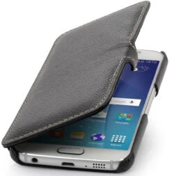 StilGut - Handyhülle Für Galaxy S6 "Book Type" Mit Clip -Outlet STILGUT Store galaxy s6 huelle bt mc schw 01