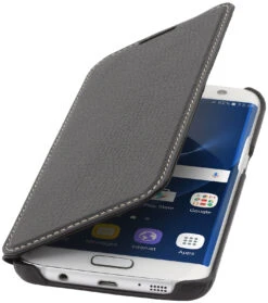StilGut - Samsung Galaxy S7 Edge Case Book Type Ohne Clip -Outlet STILGUT Store galaxy s7 edge handyhuelle bt ohc schw 01 1