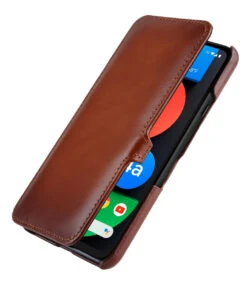 StilGut - Google Pixel 4a 5G Tasche Book Type Mit Clip -Outlet STILGUT Store google pixel 4a 5g book case clip brown 01
