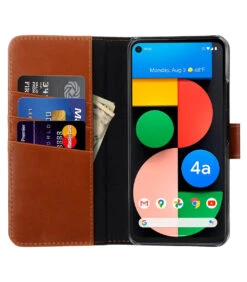 StilGut - Google Pixel 4a 5G Flip Cover Talis Mit Kartenfach -Outlet STILGUT Store google pixel 4a 5g wallet case talis brown 01