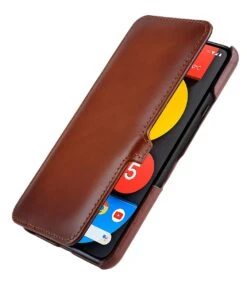 StilGut - Google Pixel 5 Tasche Book Type Mit Clip -Outlet STILGUT Store google pixel 5 book case clip brown 01