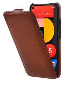 StilGut - Google Pixel 5 Hülle UltraSlim -Outlet STILGUT Store google pixel 5 flip case ultraslim brown 01