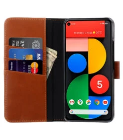 StilGut - Google Pixel 5 Flip Cover Talis Mit Kartenfach -Outlet STILGUT Store google pixel 5 wallet case talis brown 01
