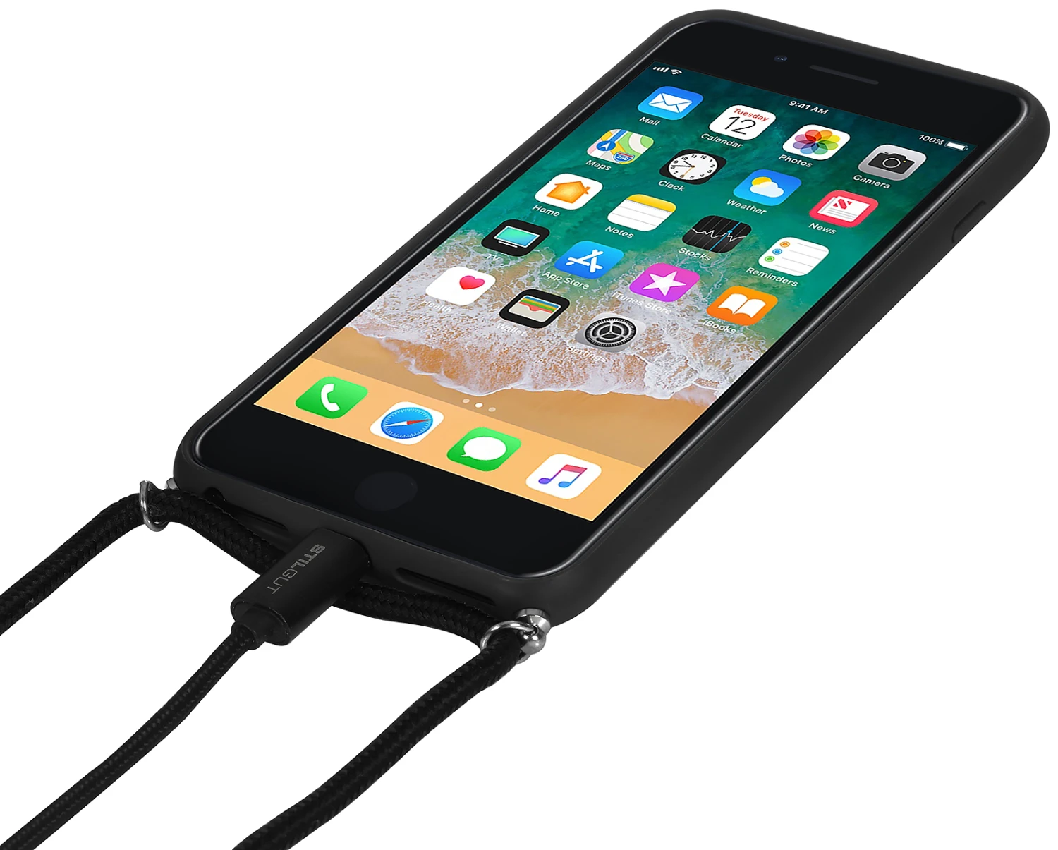 StilGut - Handykette Für IPhone 8 Plus Mit Lederrückseite 4 StilGut - Handykette Für IPhone 8 Plus Mit Lederrückseite – Bild 4