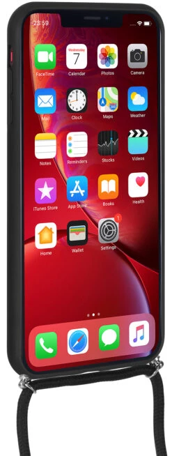 StilGut - Handykette Für IPhone XR Mit Lederrückseite -Outlet STILGUT Store handykette iphone xr schwarz 03