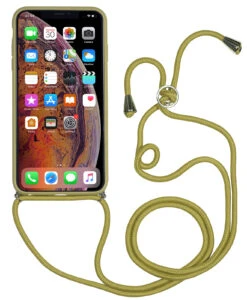 StilGut - Handykette Für IPhone XS Mit Lederrückseite -Outlet STILGUT Store handykette iphone xs grun 01