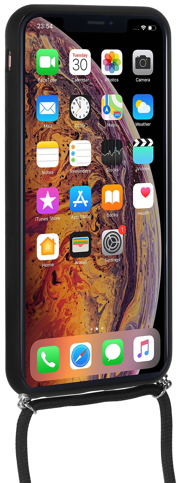 StilGut - Handykette Für IPhone XS Max Mit Lederrückseite 3 StilGut - Handykette Für IPhone XS Max Mit Lederrückseite – Bild 3