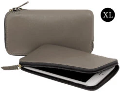 StilGut - Handytasche Aus Leder Mit Reissverschluss XL 29 StilGut - Handytasche Aus Leder Mit Reissverschluss XL -Outlet STILGUT Store handytasche mit reissverschluss aus leder stilgut grau nappa 01