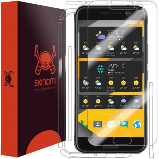 Skinomi - Displayschutzfolie HTC 10 TechSkin Vorder- Und Rückseite -Outlet STILGUT Store htc one m10 techskin full body skin protector 20 g