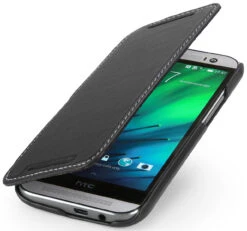 StilGut - Ledertasche "Book Type" Für HTC One M8 / M8s -Outlet STILGUT Store htc one m8 bt schw case 01