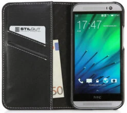 StilGut - Handyhülle Für HTC One M8 / M8s "Talis" -Outlet STILGUT Store htc one m8 handycase bt schw 01
