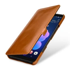 StilGut - HTC U12+ Tasche Book Type Mit Clip -Outlet STILGUT Store htc u12 plus tasche book type mit clip cognac w 01 1